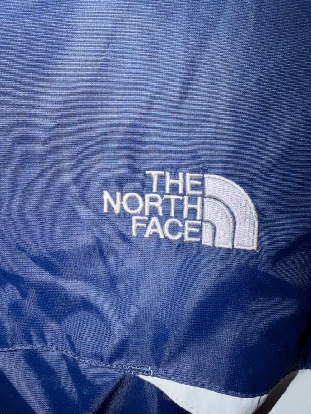 The North Face HyVent Jacket Mens XL Blue Hooded Windbreaker Nylon EUC